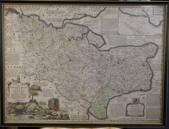 Emmanuel Bowen Accurate map of the County of Kent 20.5 x 28in.